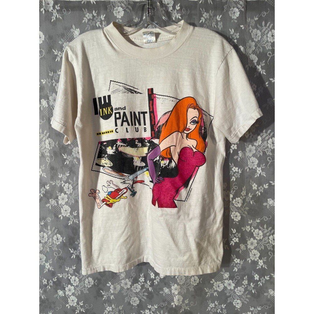 Vintage 80s Who Framed Roger Rabbit T-Shirt Size Medium Ink & Paint Club Jessica